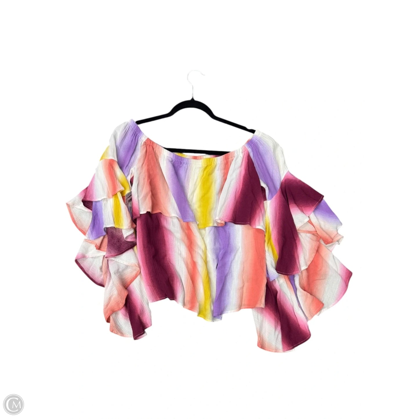 Blouse 3/4 Sleeve By Ariella In Multi-colored, Size: M