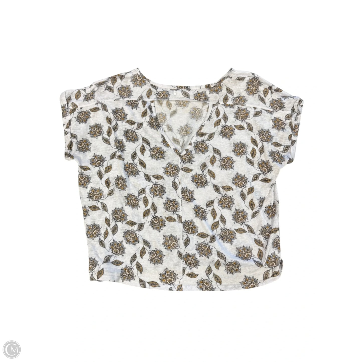 Top Short Sleeve Basic By Maurices In Floral Print, Size: Xxl