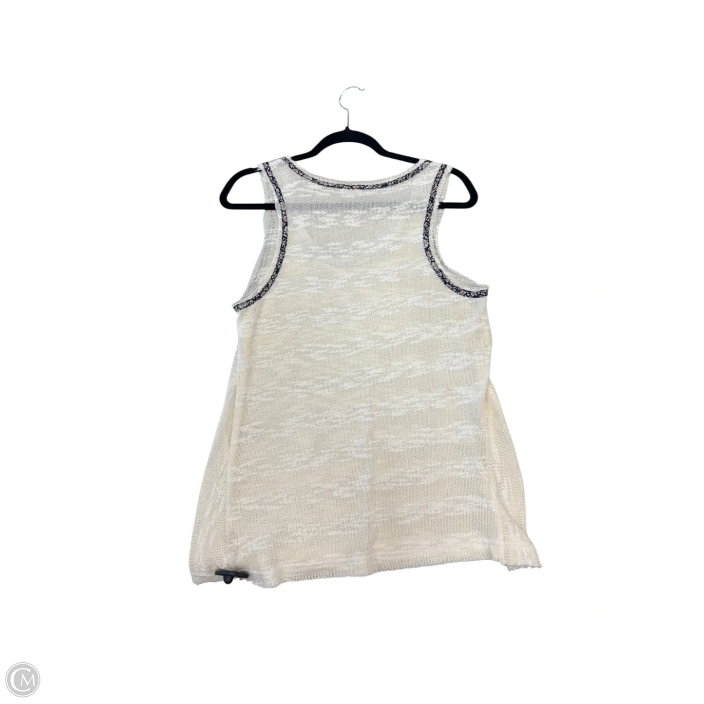 Top Sleeveless By Hem & Thread In Cream, Size: M