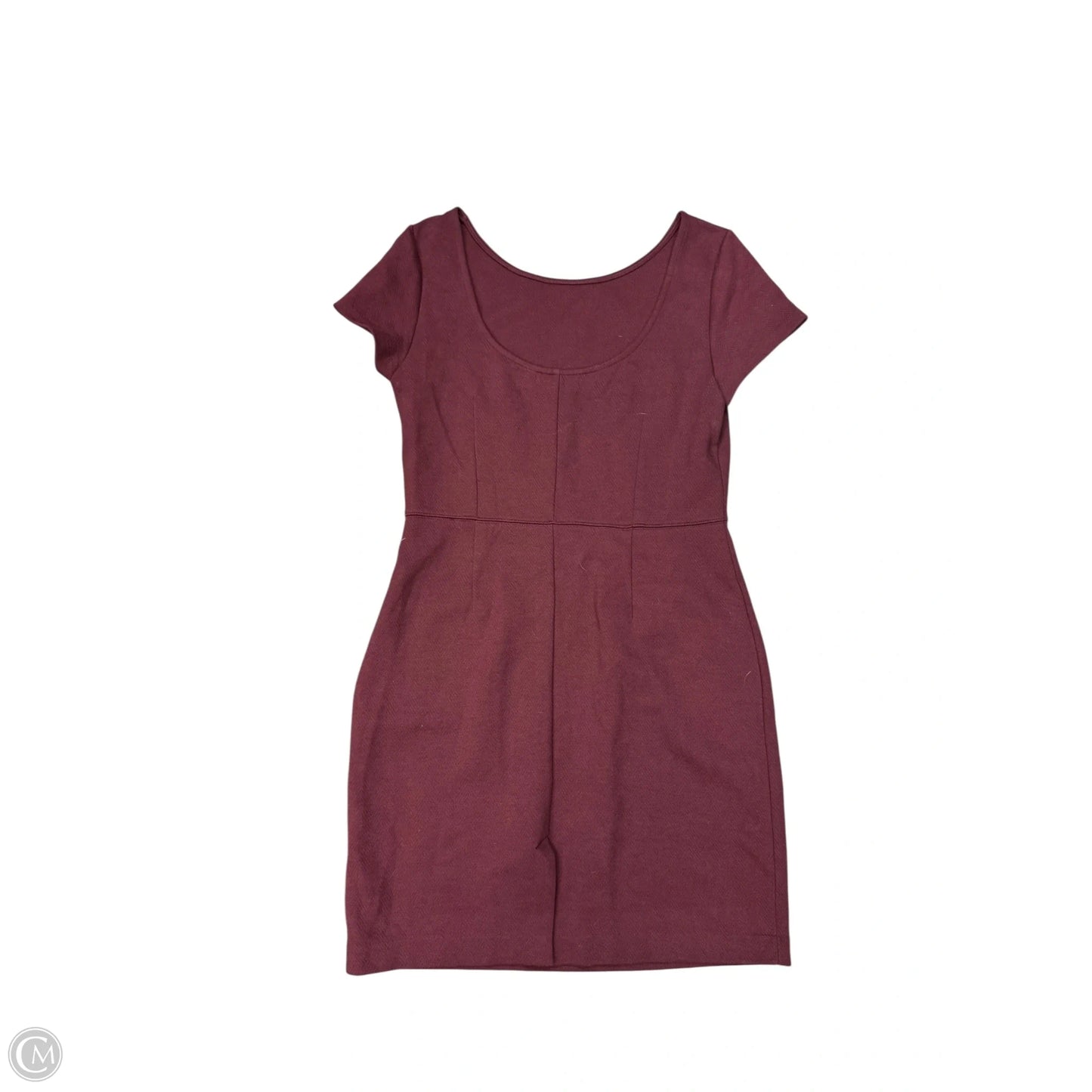 Dress Casual Midi By Banana Republic In Maroon, Size: 8