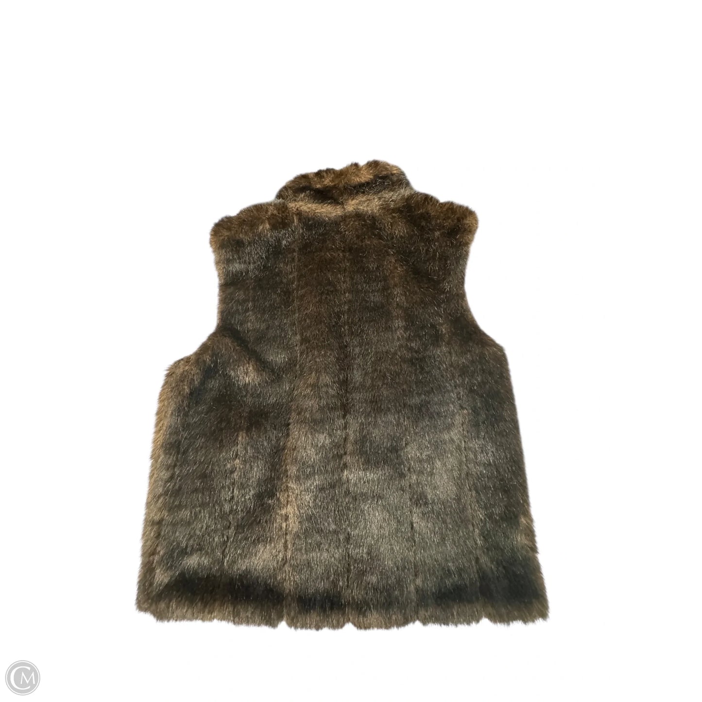 Vest Faux Fur & Sherpa By Clothes Mentor In Brown, Size: M