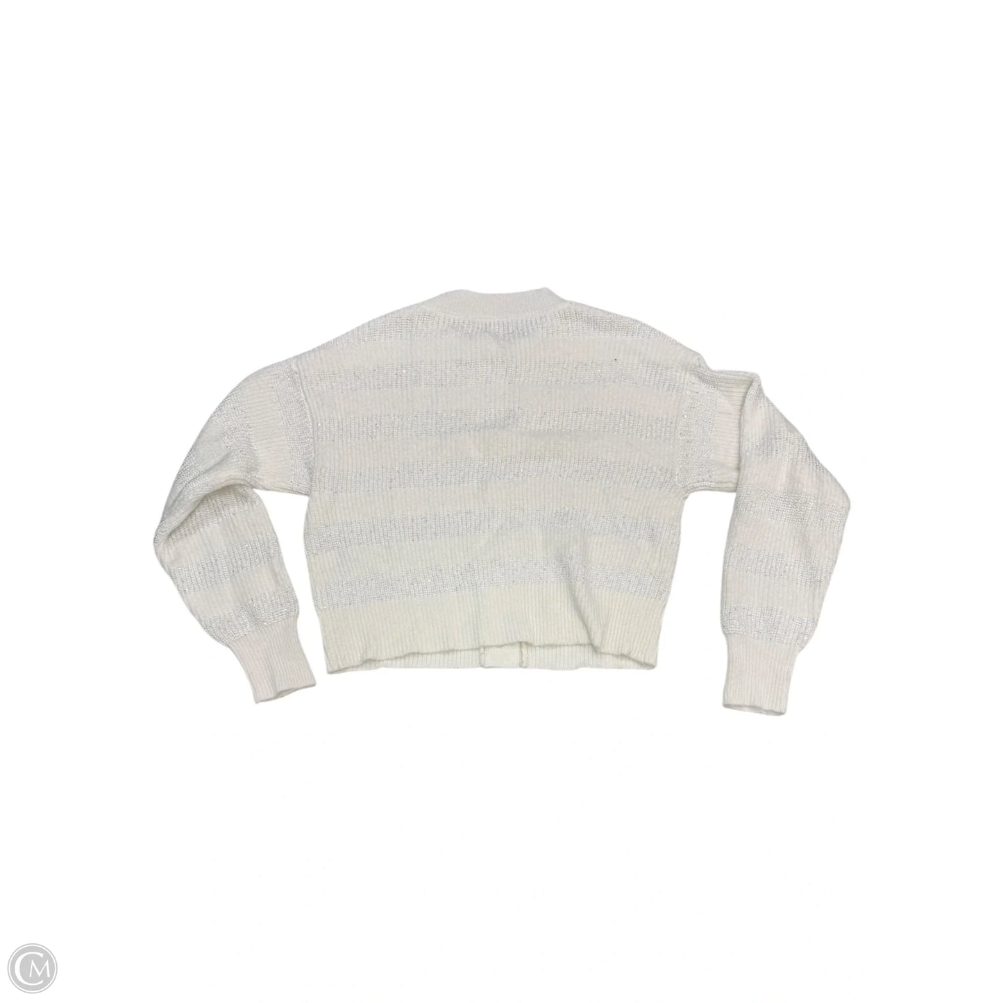 Sweater Cardigan By Clothes Mentor In White, Size: S