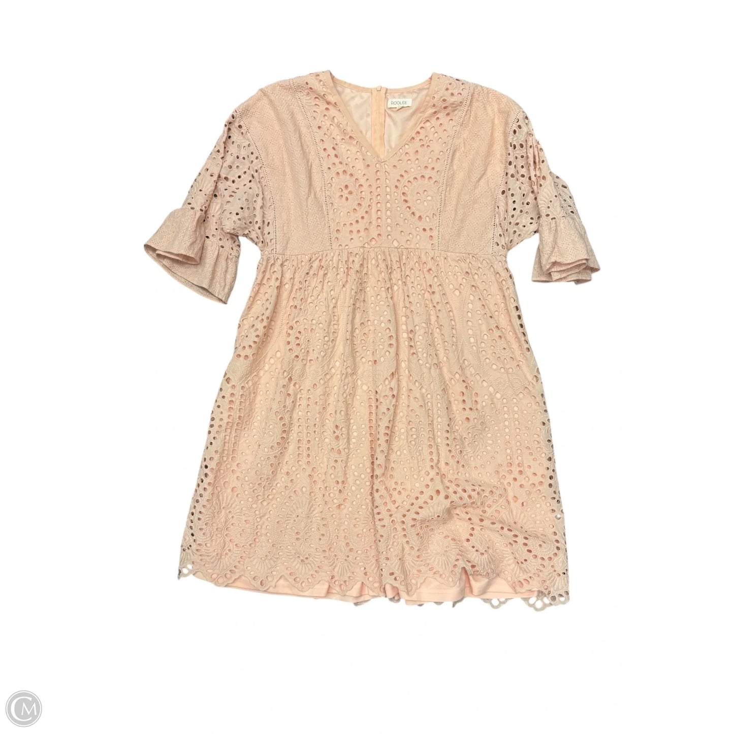 Dress Casual Midi By Roolee In Peach, Size: L