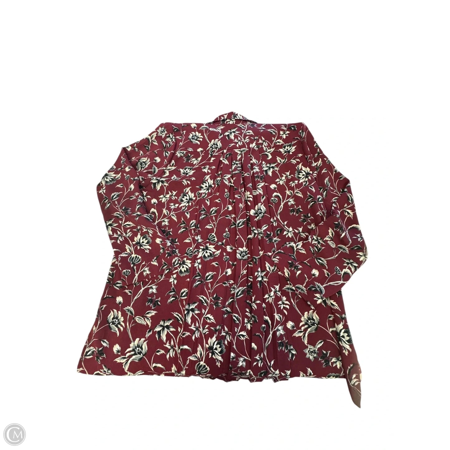 Blouse Long Sleeve By J. Jill In Maroon, Size: M
