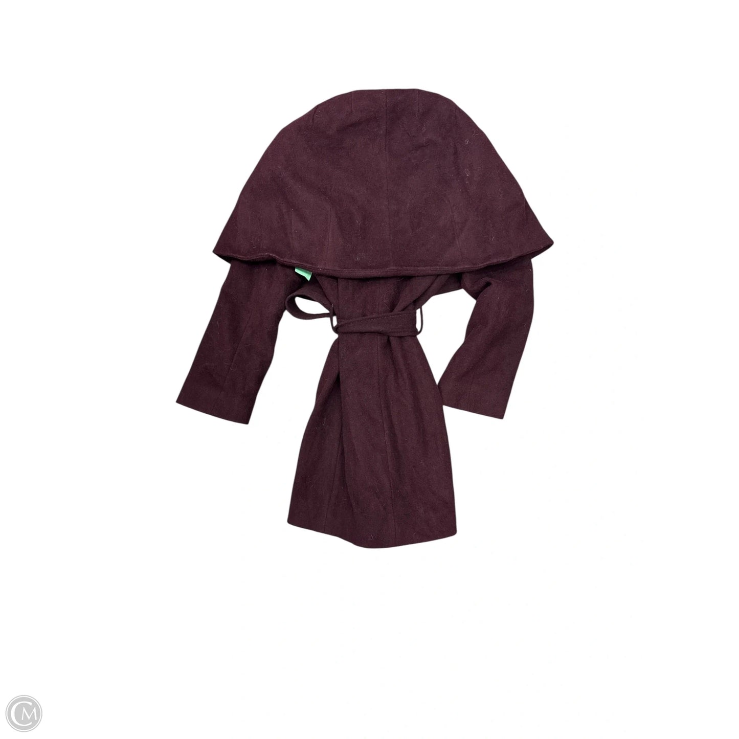 Coat Peacoat By Tahari By Arthur Levine In Maroon, Size: S