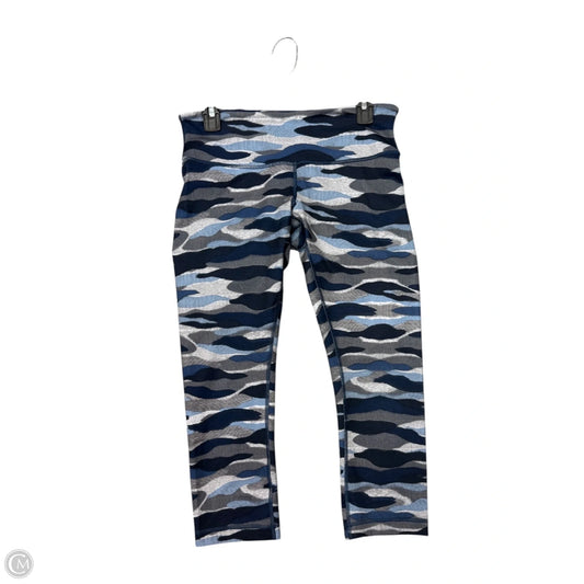 Athletic Capris By Lululemon In Blue & Grey, Size: 8
