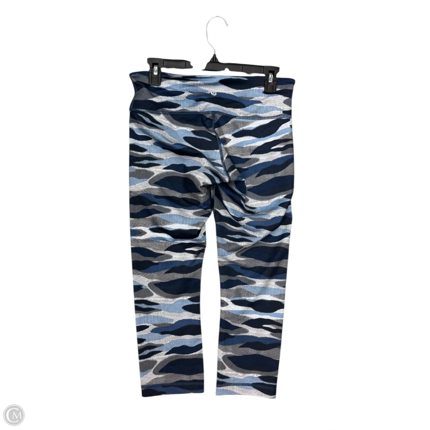 Athletic Capris By Lululemon In Blue & Grey, Size: 8