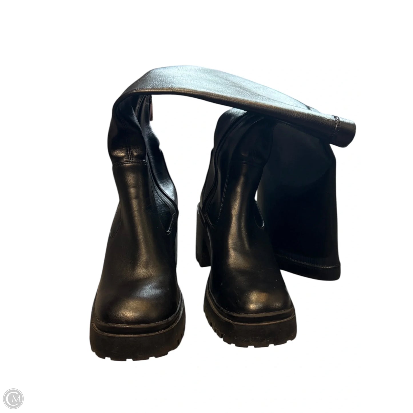 Boots Knee Heels By Blondo In Black, Size: 8