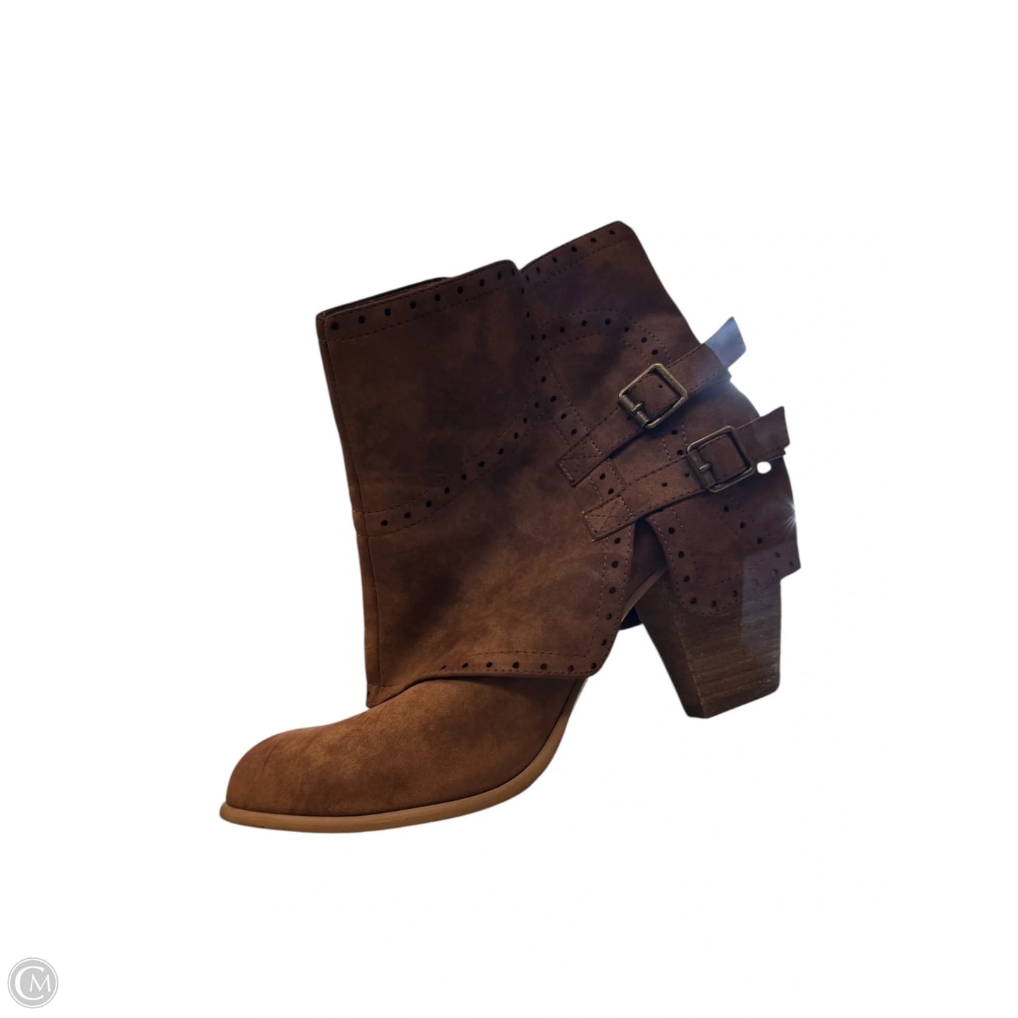 Boots Ankle Heels By Not Rated In Brown, Size: 9.5