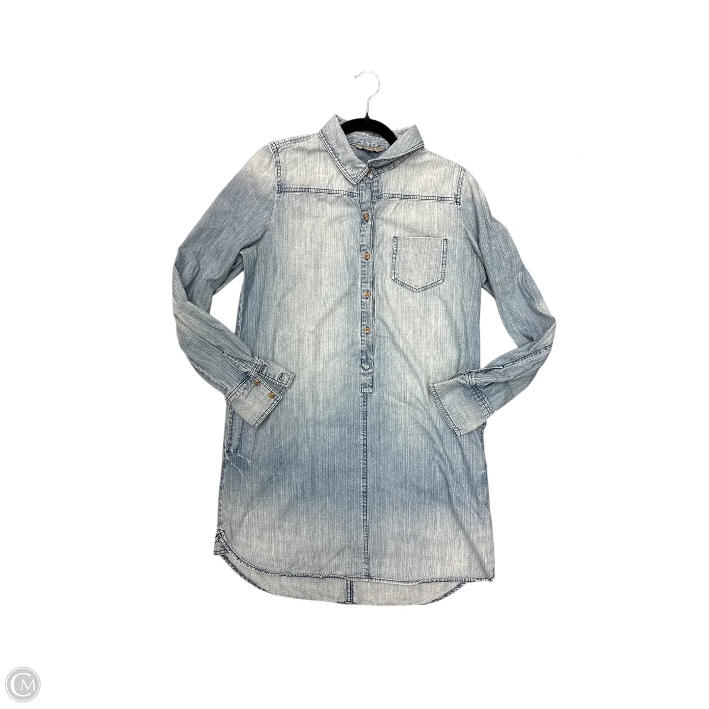 Dress Casual Midi By Rubbish In Blue Denim, Size: L