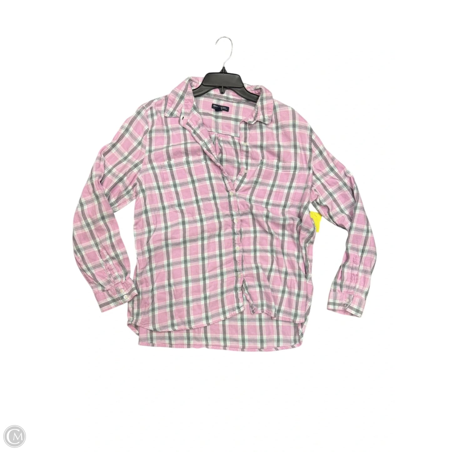 Blouse Long Sleeve By Gap In Grey & Pink, Size: Xl