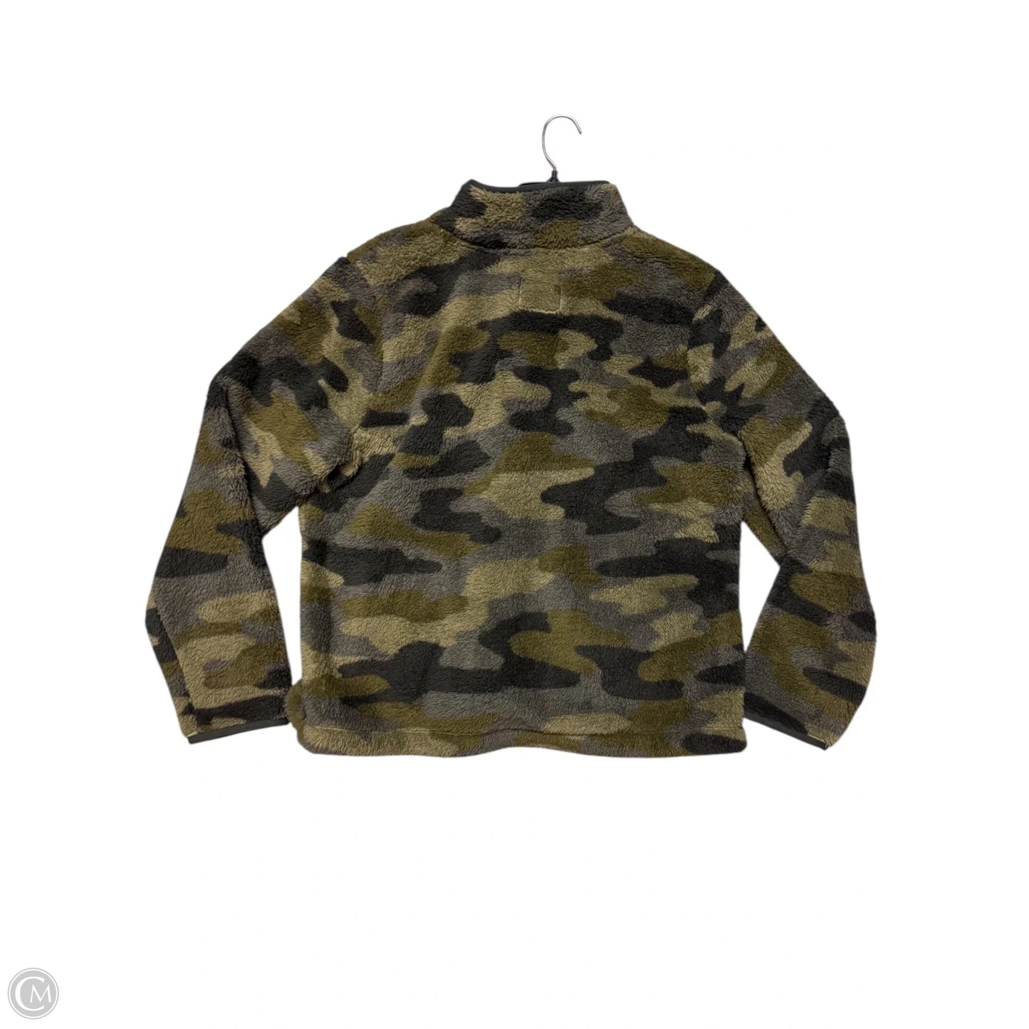 Jacket Fleece By Isaac Mizrahi Live Qvc In Camouflage Print, Size: L