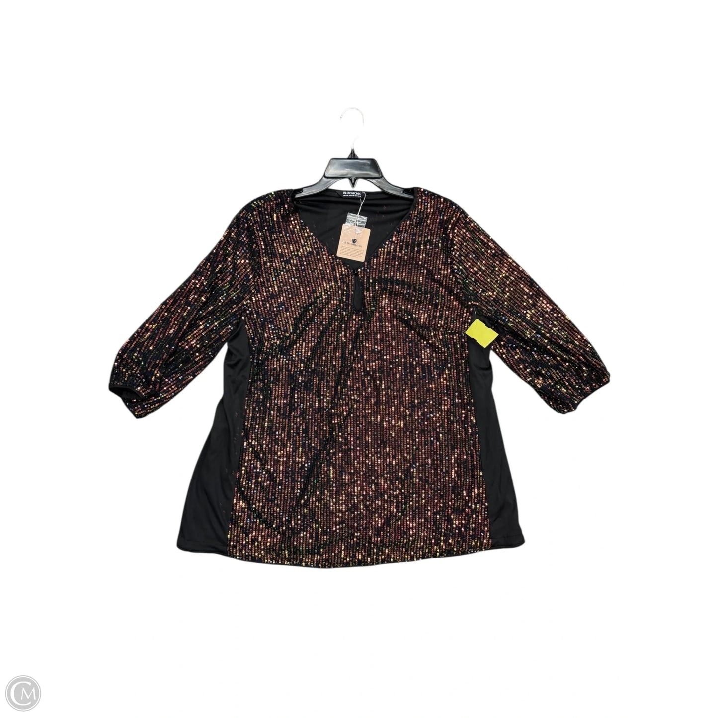 Blouse Long Sleeve By Bloomchic In Green, Size: 14