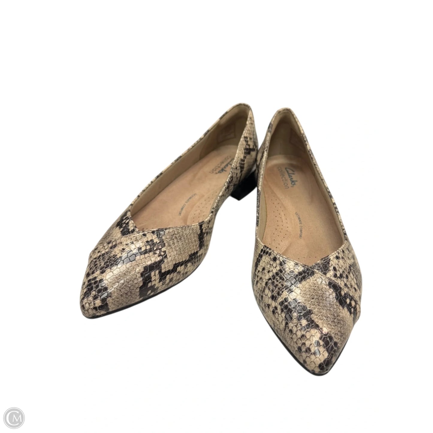 Shoes Flats By Clarks In Animal Print, Size: 8.5