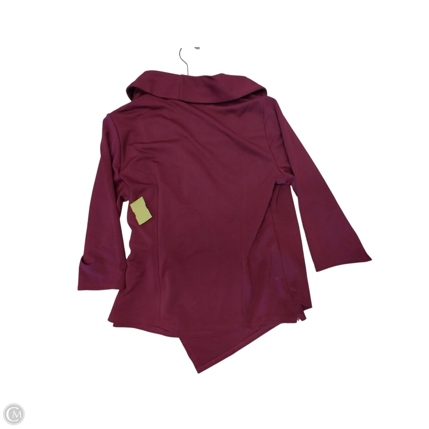 Blouse 3/4 Sleeve By Grace + Karma In Maroon, Size: L