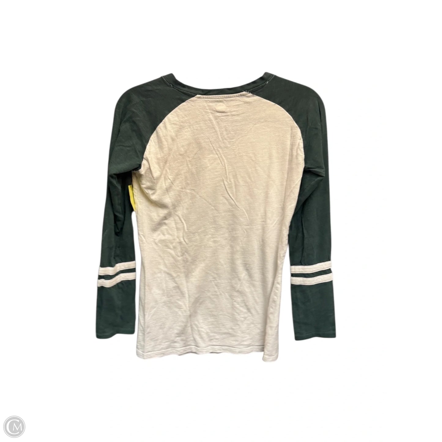 Top Long Sleeve By Nhl In Green & White, Size: M
