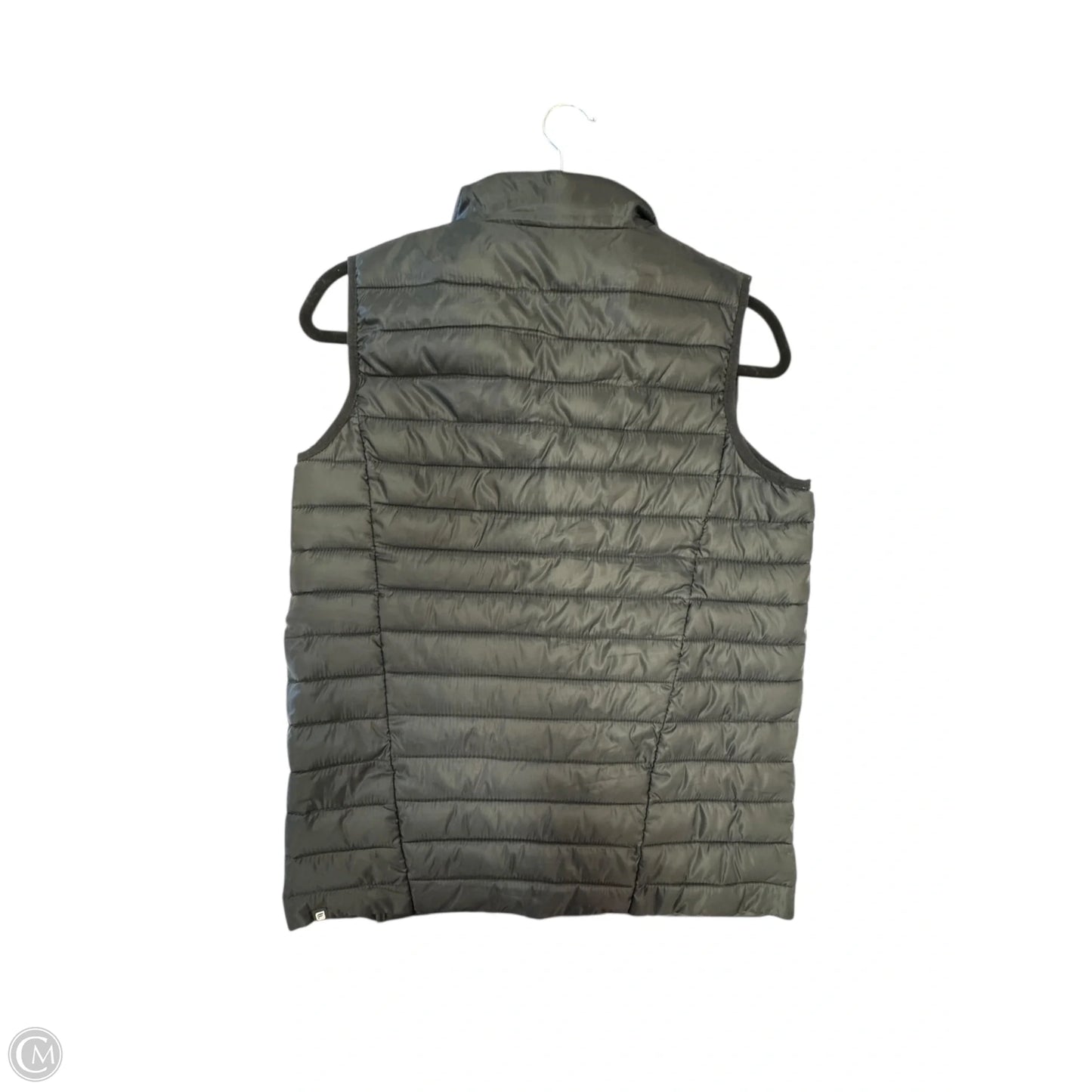 Vest Puffer & Quilted By Fabletics In Black & Grey, Size: L