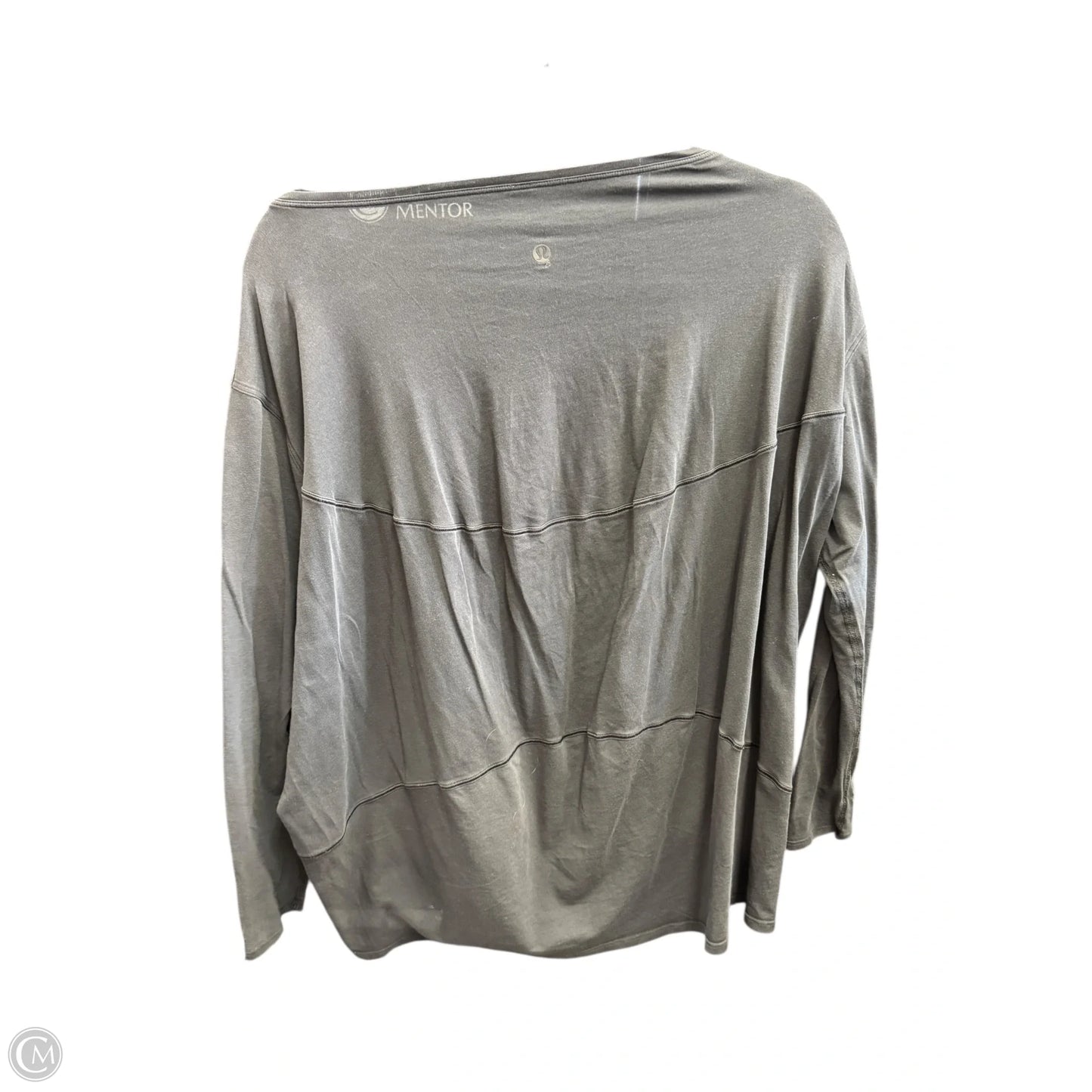 Athletic Top Long Sleeve Crewneck By Lululemon In Grey, Size: 6