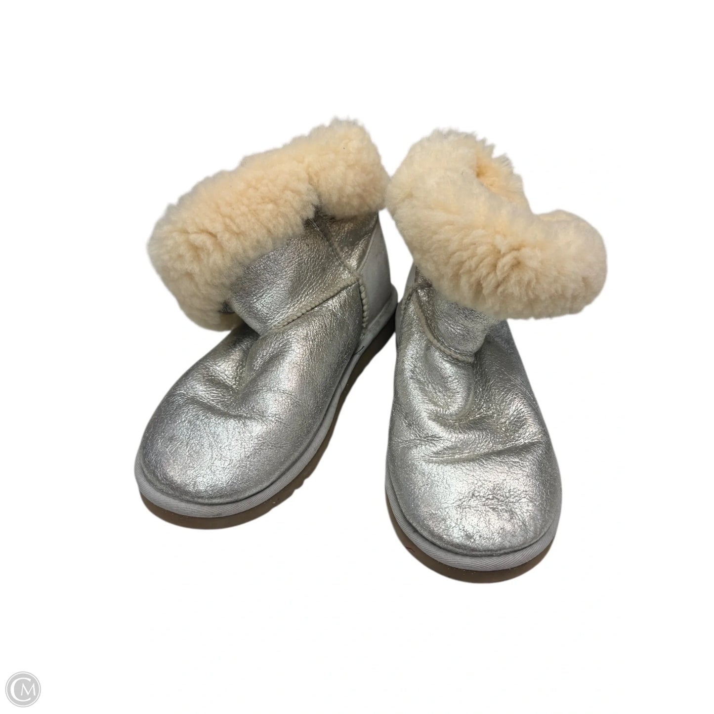 Boots Designer By Ugg In Silver, Size: 8