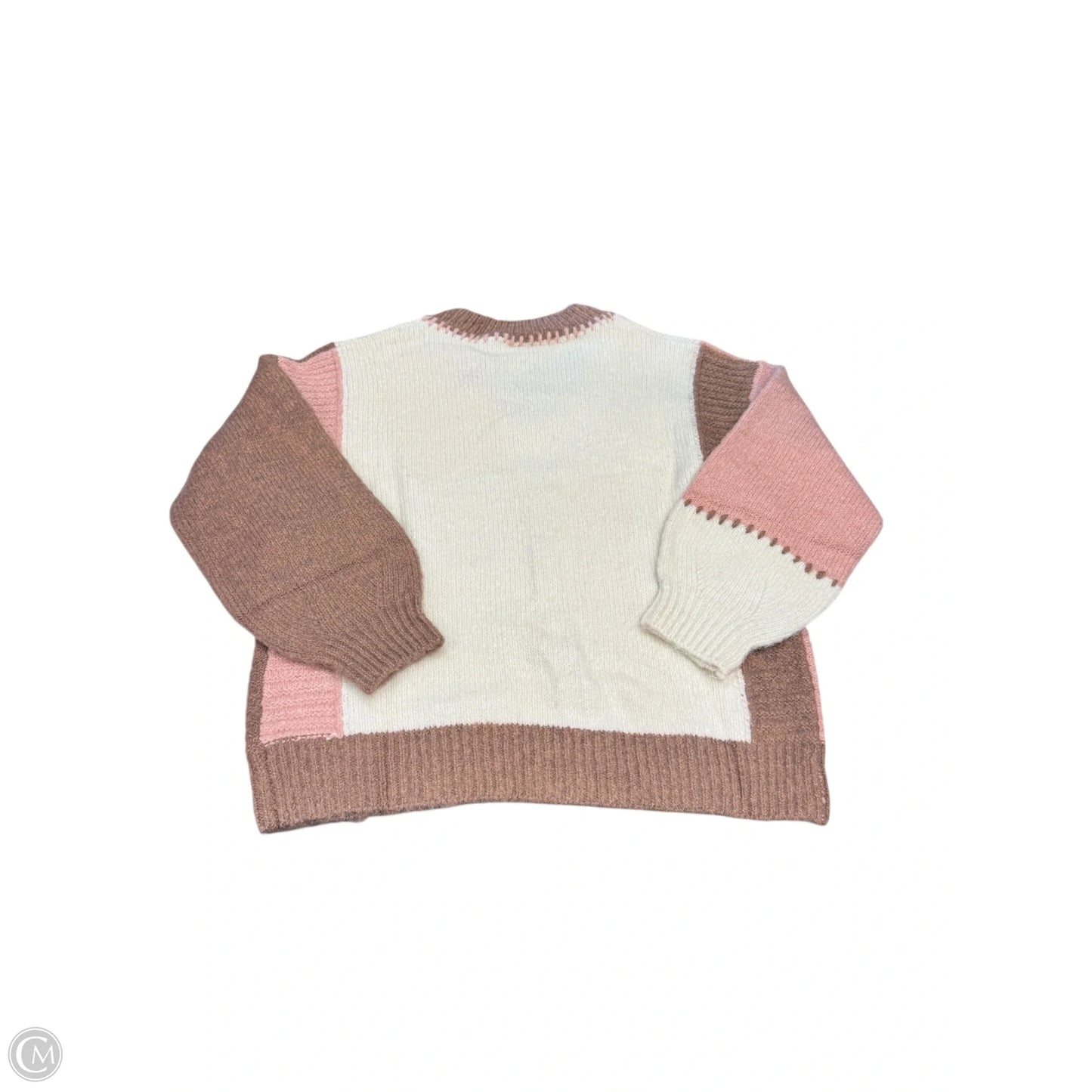 Sweater By Coco And Carmen In Cream & Pink, Size: M