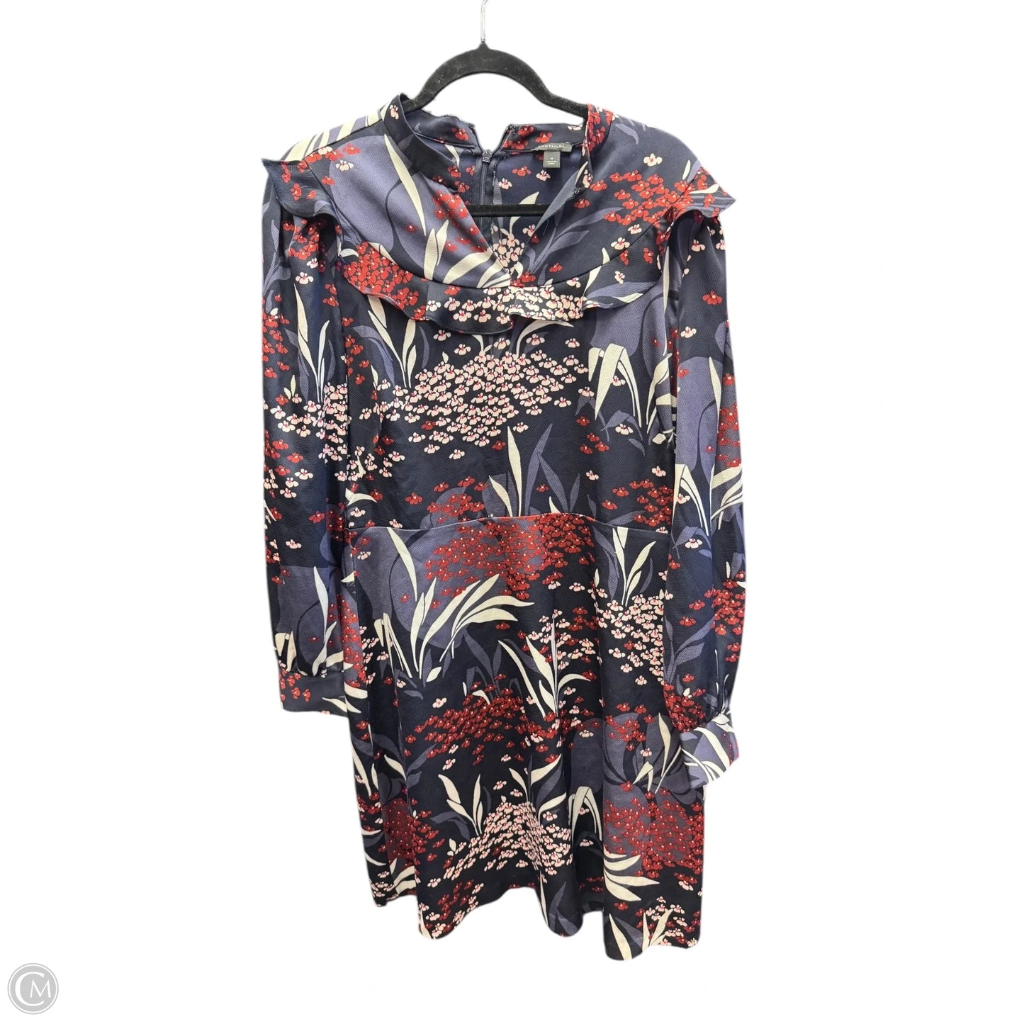 Dress Party Midi By Ann Taylor In Floral Print, Size: 12