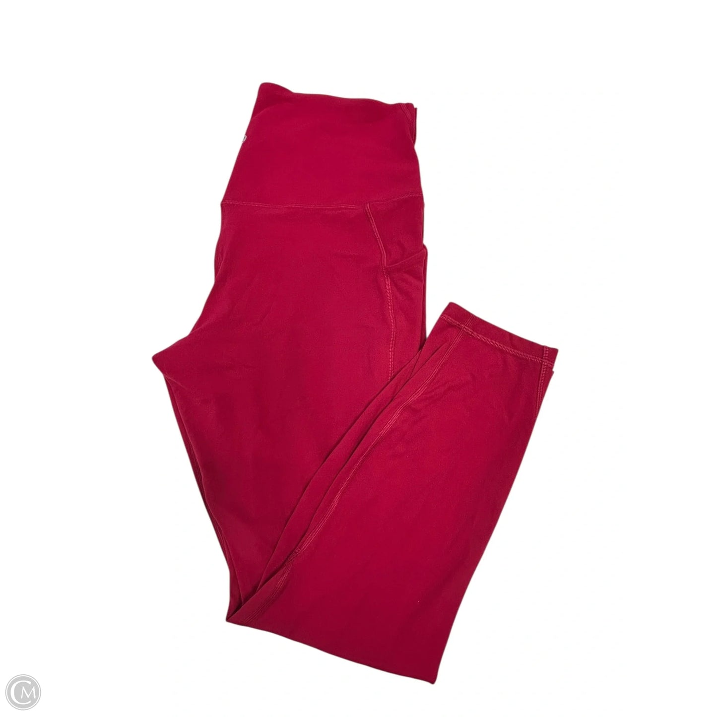 Athletic Leggings By Lululemon In Red, Size: Xl