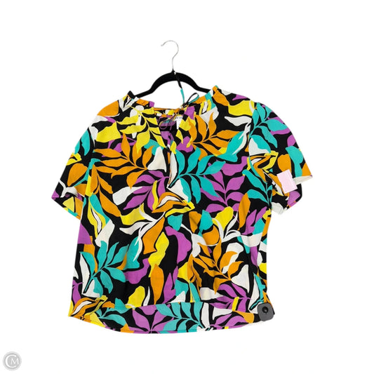 Top Short Sleeve By Nine West In Multi-colored, Size: Xl