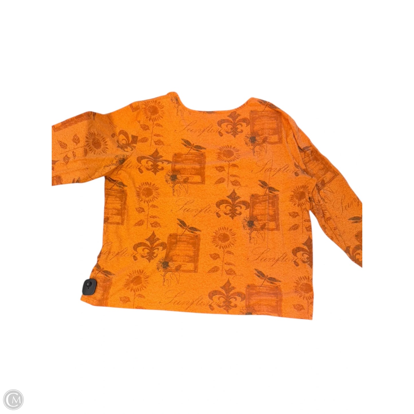 Top 3/4 Sleeve By Clothes Mentor In Orange, Size: 2x