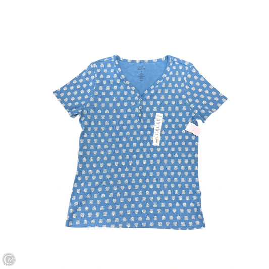 Top Short Sleeve By Croft And Barrow In Blue, Size: M