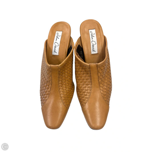 Sandals Heels Kitten By Clothes Mentor In Brown, Size: 8