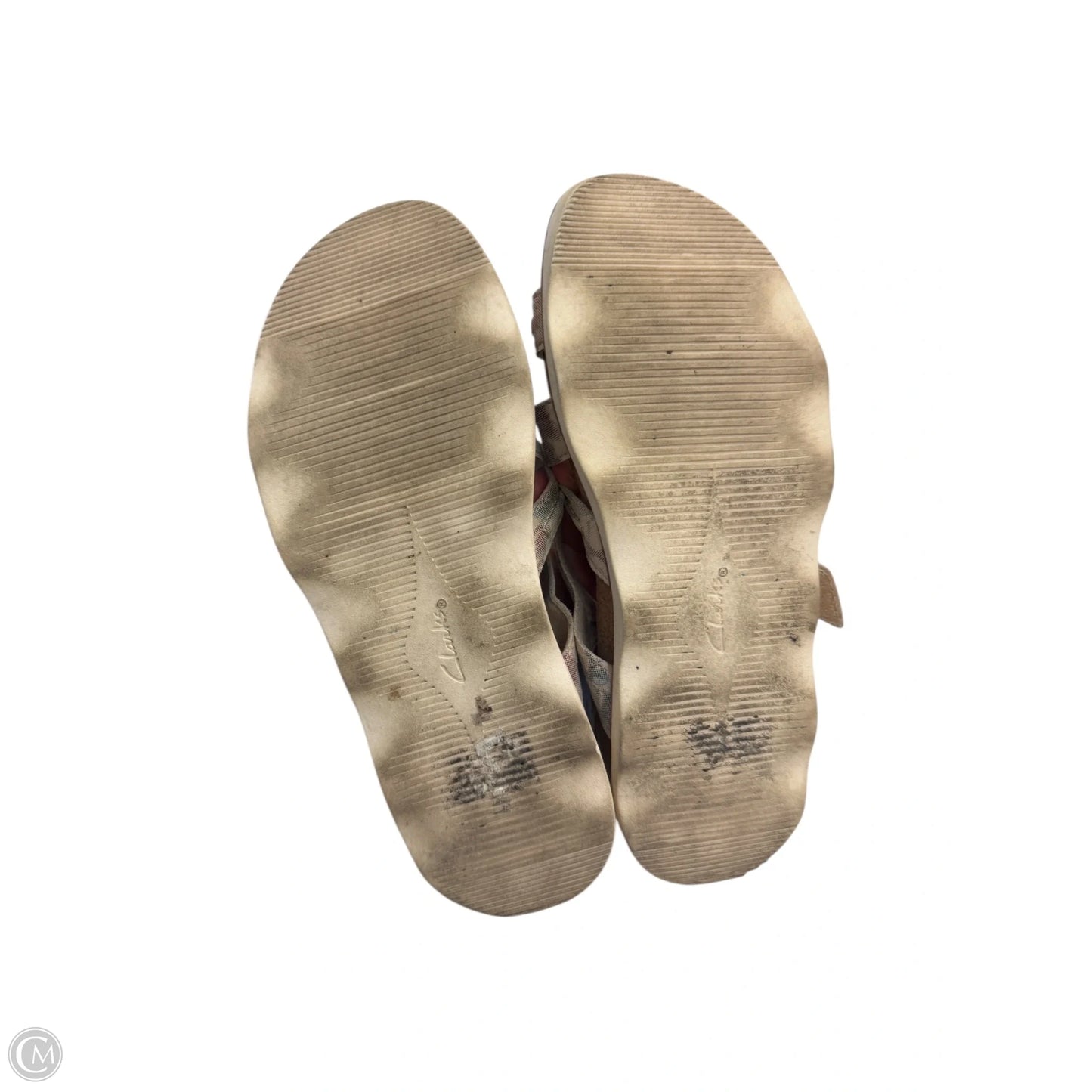 Sandals Flats By Clarks In Tan, Size: 6