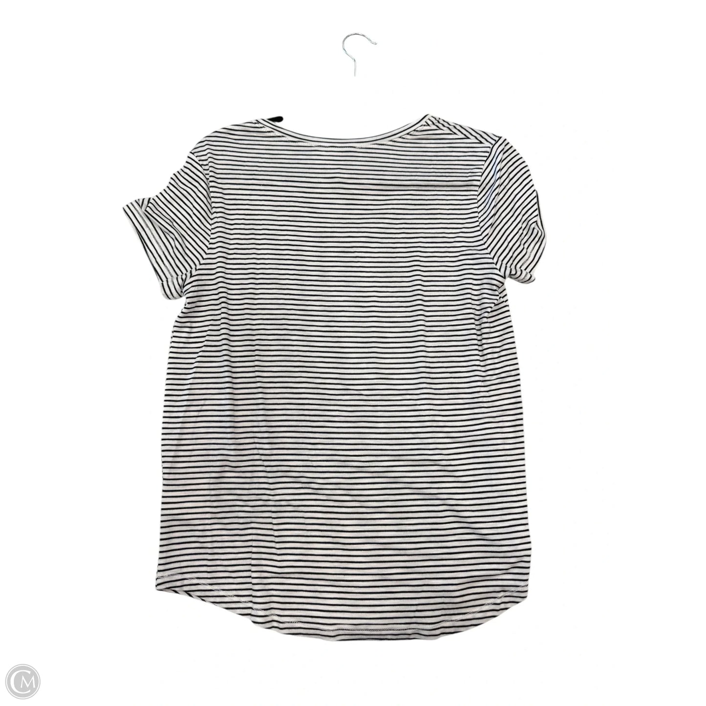 Top Short Sleeve By Double Zero In Black & White, Size: M