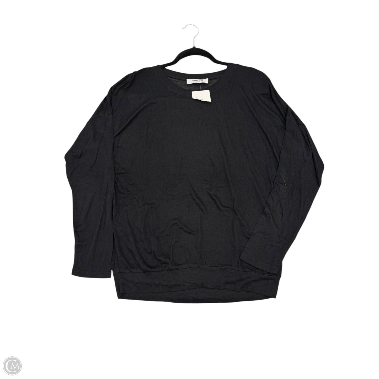 Top Long Sleeve By Double Zero In Black, Size: M