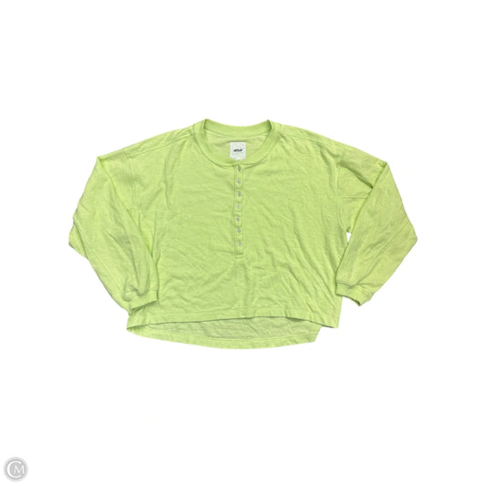 Top Long Sleeve By Aerie In Yellow, Size: Xl