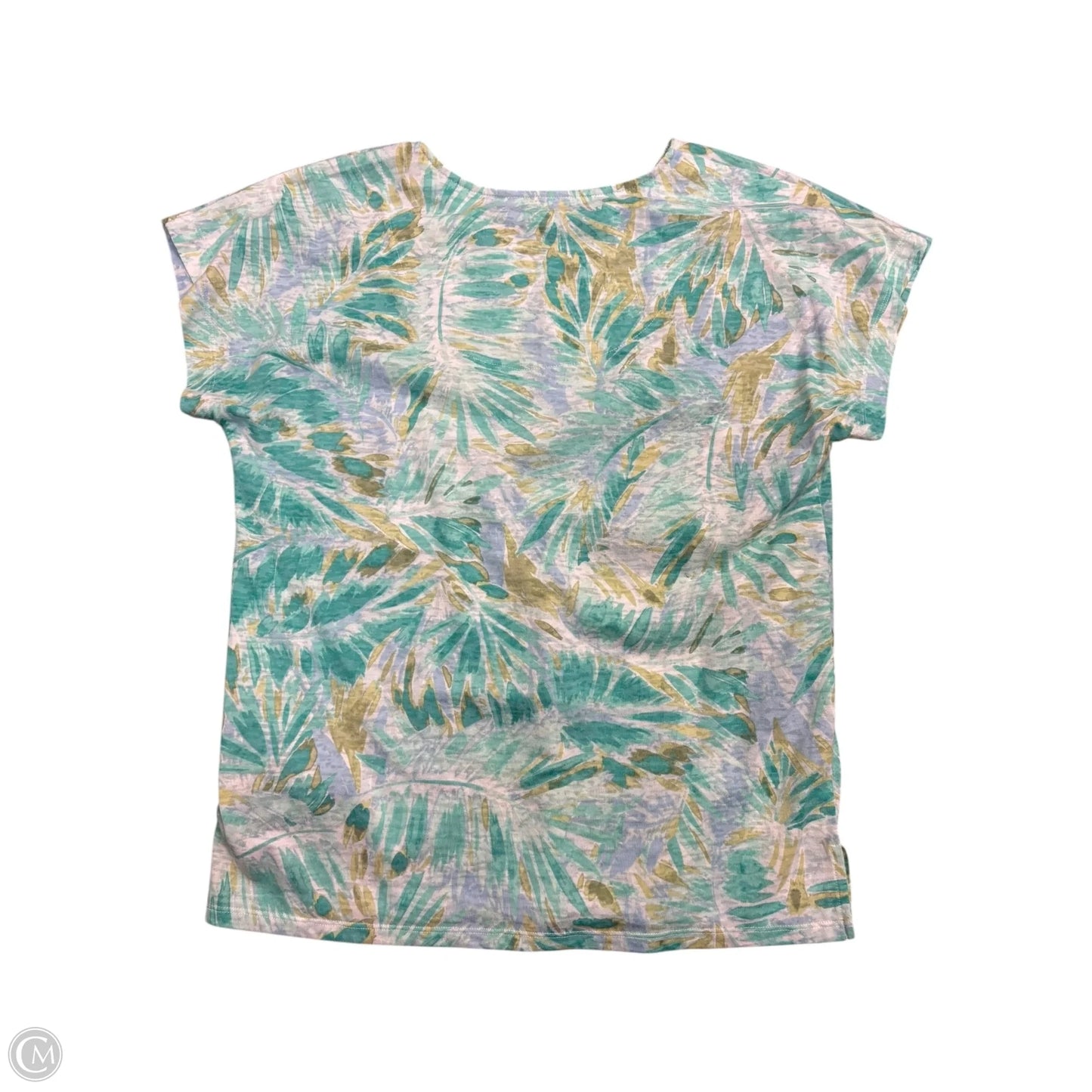 Top Short Sleeve By Christopher And Banks In Aqua, Size: M