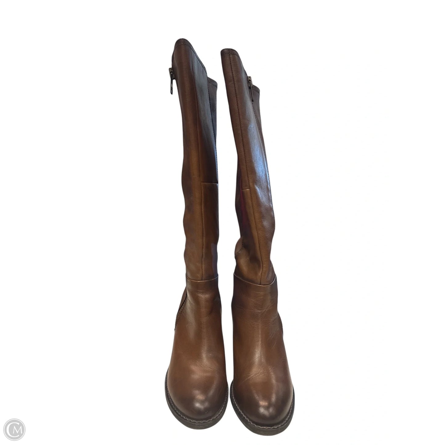 Boots Ankle Heels By Aldo In Brown, Size: 6