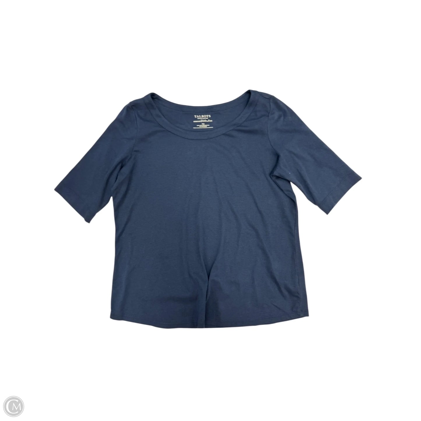 Top Short Sleeve By Talbots In Navy, Size: 1x