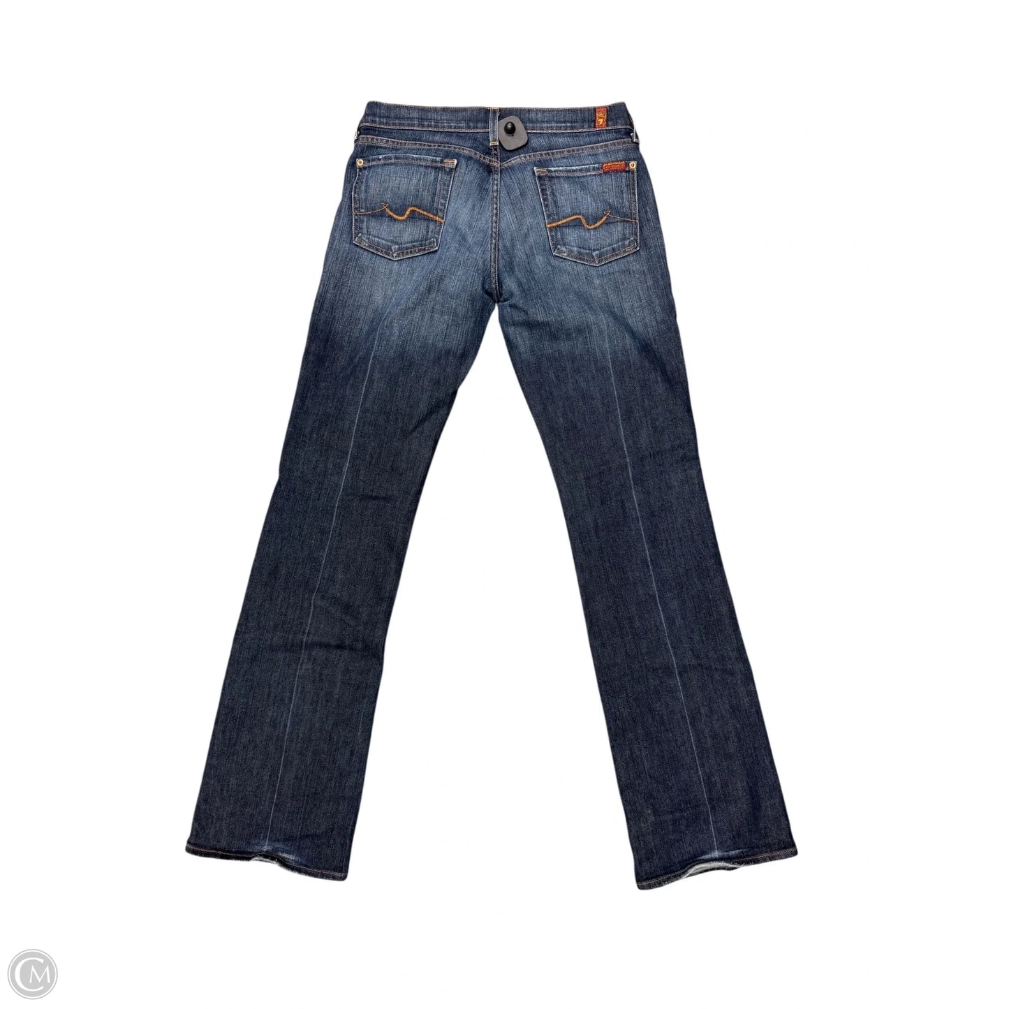 Jeans Boot Cut By 7 For All Mankind In Blue Denim, Size: 10