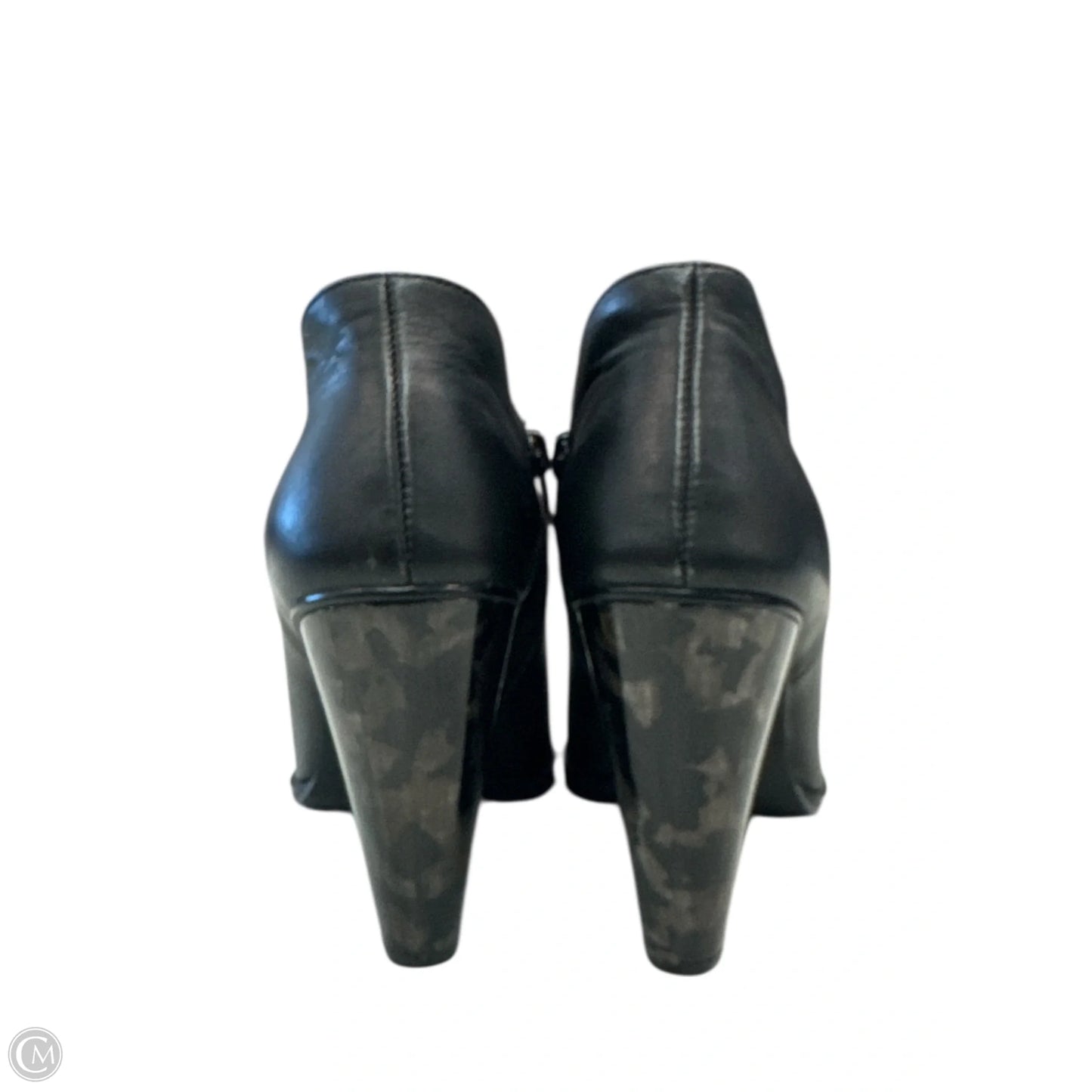 Boots Ankle Heels By Clothes Mentor In Black, Size: 9