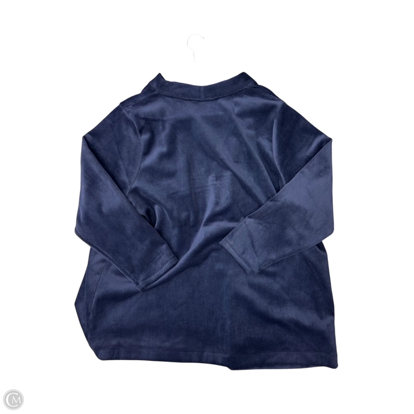 Cardigan By Susan Graver In Navy, Size: 3x