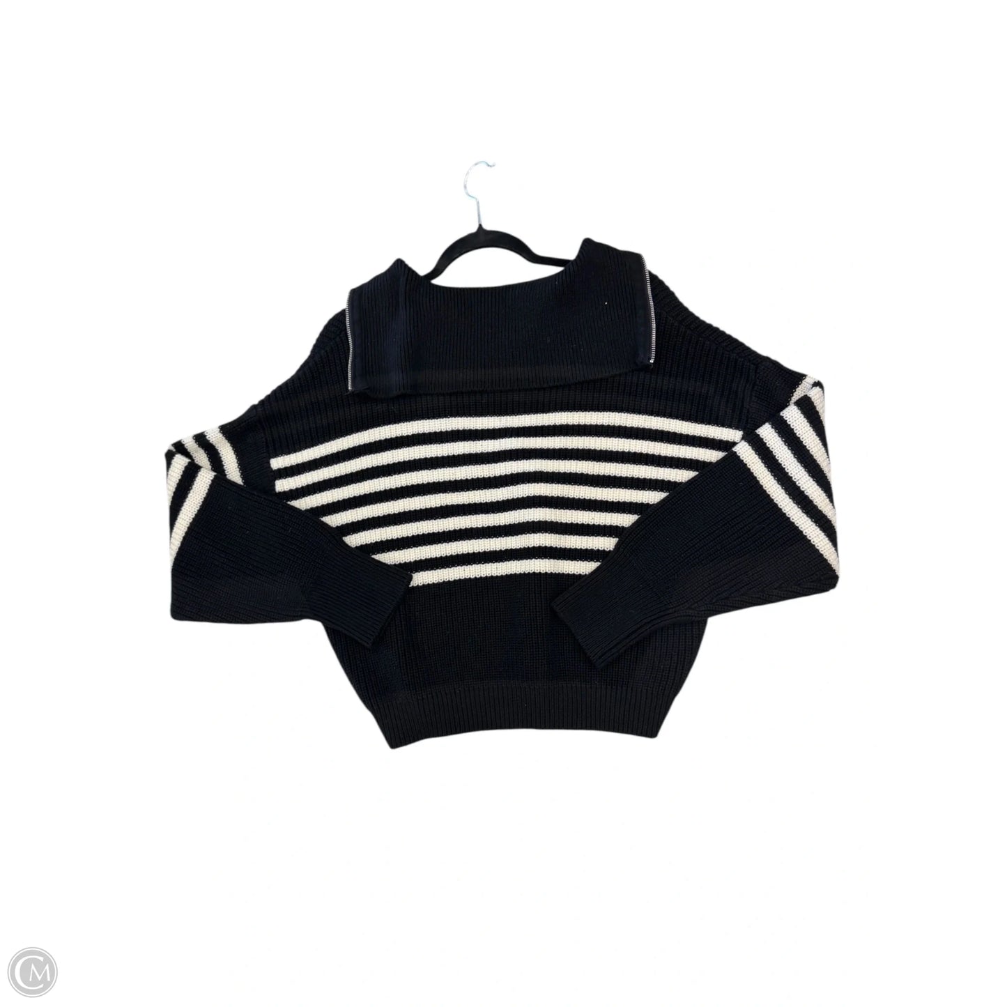 Sweater By Clothes Mentor In Black & White, Size: Xl