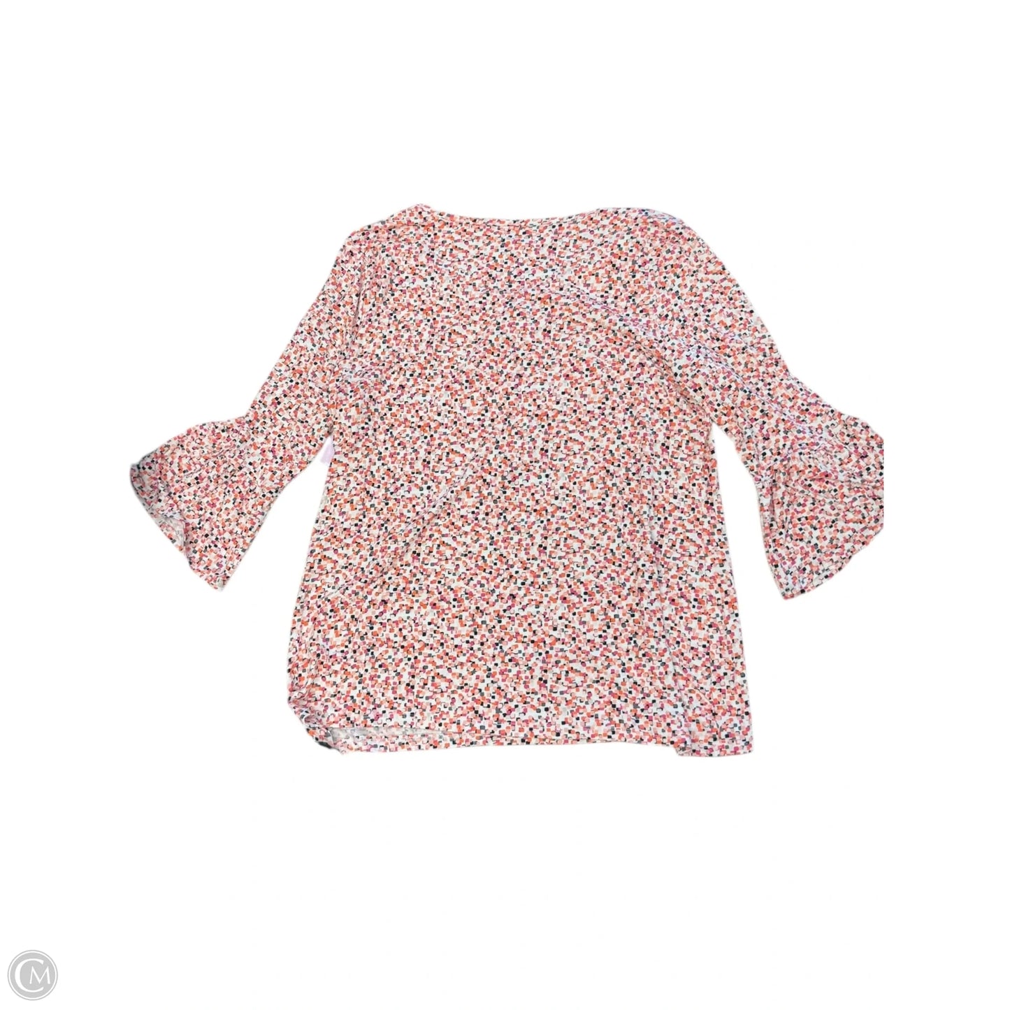 Top 3/4 Sleeve By Croft And Barrow In Geometric Pattern, Size: Xl