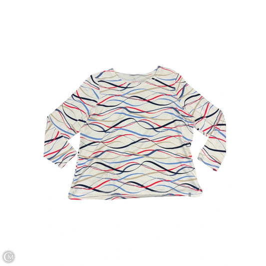 Top Long Sleeve By Talbots In Striped Pattern, Size: 2x