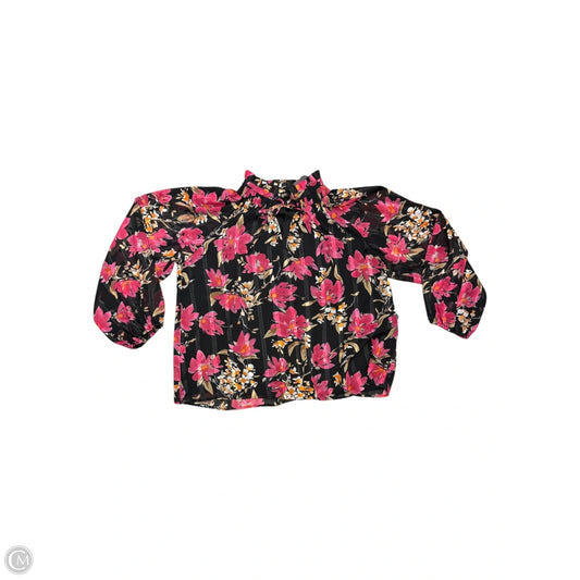 Blouse Long Sleeve By Clothes Mentor In Floral Print, Size: 1x