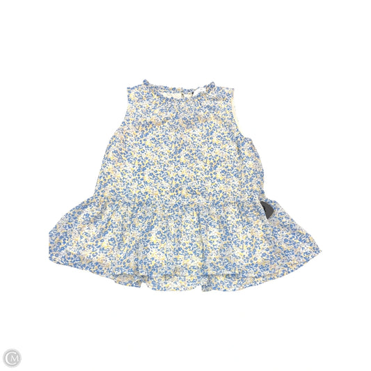 Top Sleeveless By Staccato In Blue & Yellow, Size: S