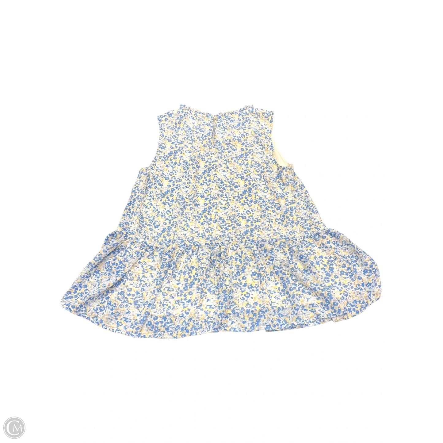 Top Sleeveless By Staccato In Blue & Yellow, Size: S