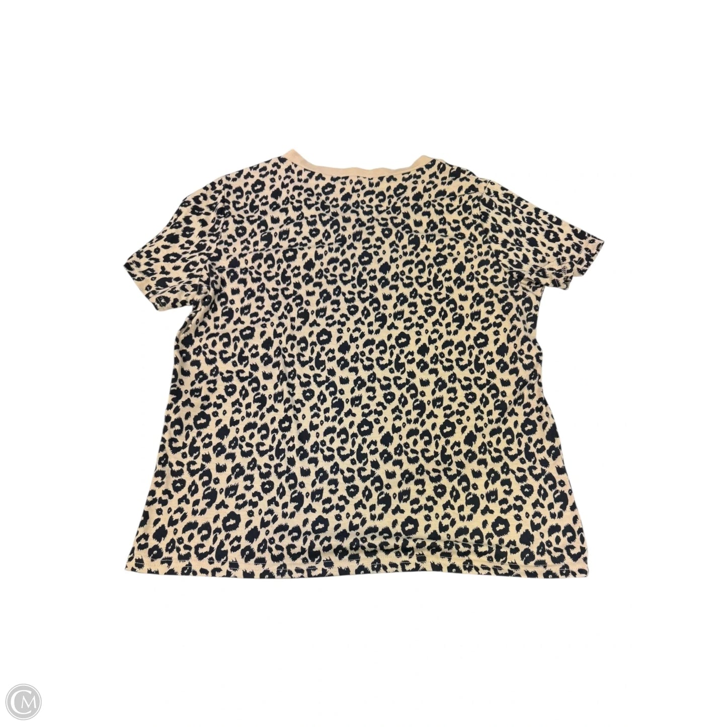 Top Short Sleeve By Clothes Mentor In Leopard Print, Size: L