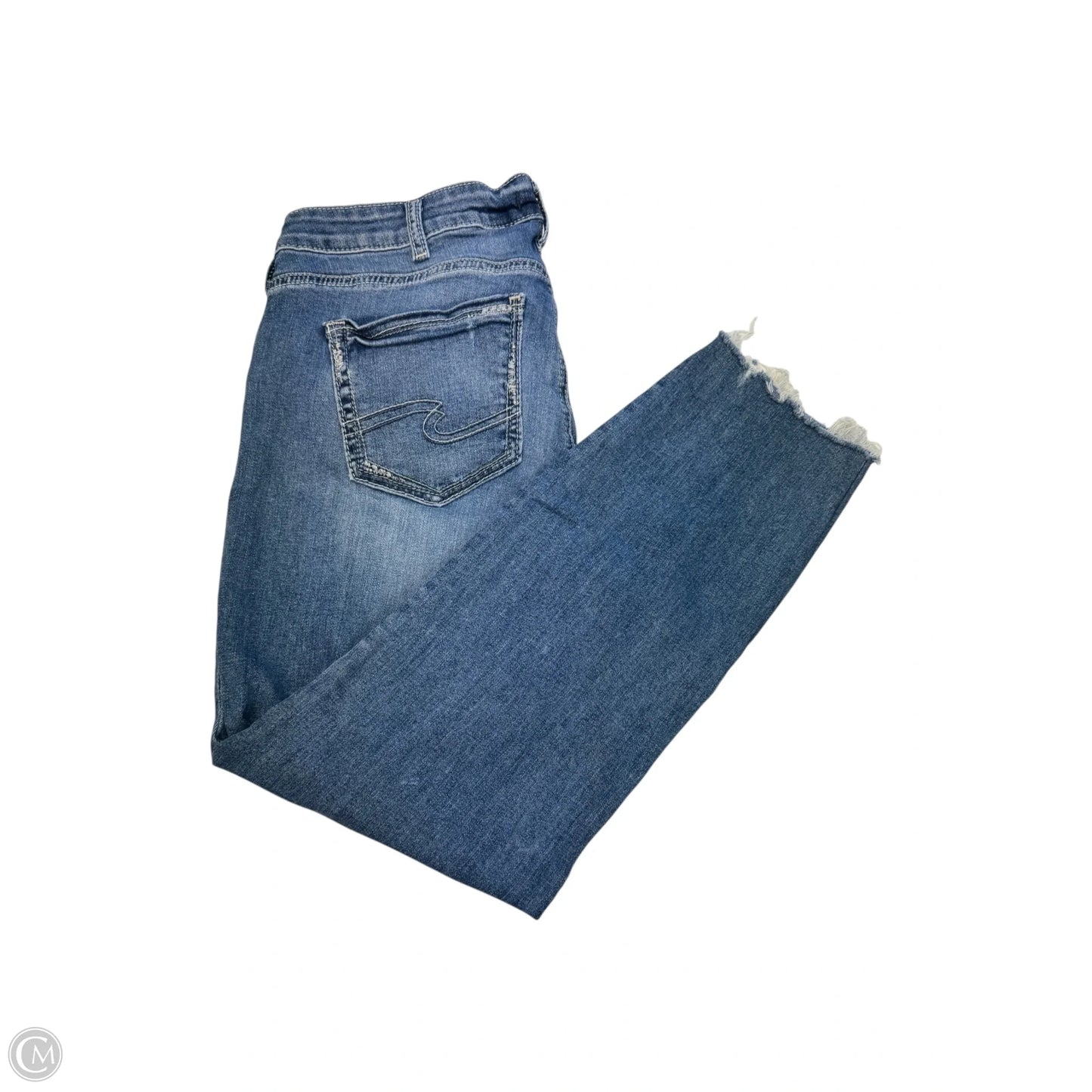 Jeans Skinny By Silver In Blue Denim, Size: 14