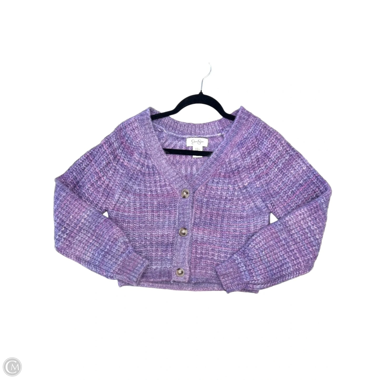 Sweater Cardigan By Jessica Simpson In Purple, Size: Xs