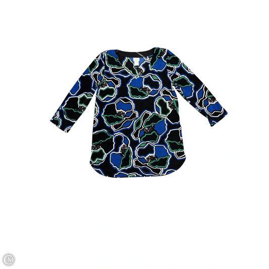 Top 3/4 Sleeve By Chicos In Floral Print, Size: Xs